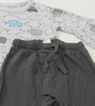 Langarmshirt von Topomini mit Sweathose dünn von H&M Gr. 74 (4295)
